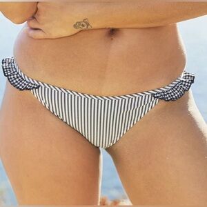 NWT AERIE SEERSUCKER RUFFLE BIKINI BOTTOMS